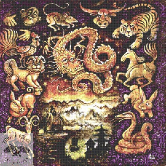 Chinese Zodiac Counted Cross Stitch Chart - Bill Bell