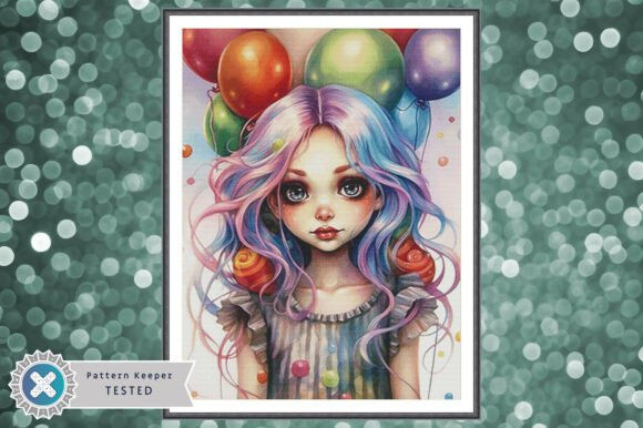 Rainbow Balloon Dreams Counted Cross Stitch Kit - Fantasy - Modern - DMC