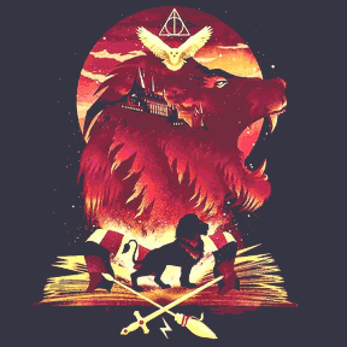 Gryffindor Counted Cross Stitch Kit Thread Geeks