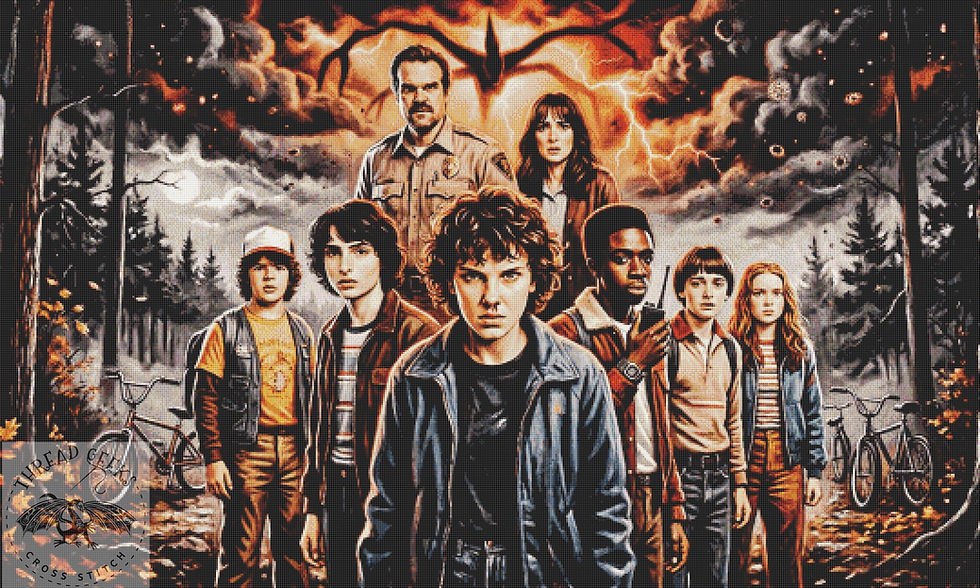 Miniaturbild: Stranger Things Counted Cross Stitch Kit  - Fantasy