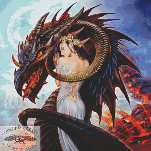 Dragon Scold Cross Stitch Chart Alchemy England Thread Geeks