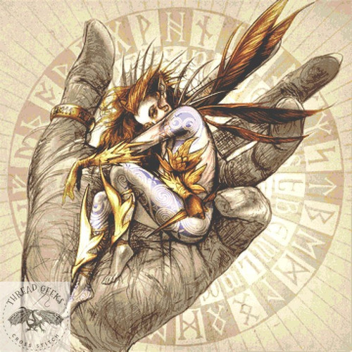 Futhark Faerie Counted Cross Stitch Chart Alchemy England Thread Geeks