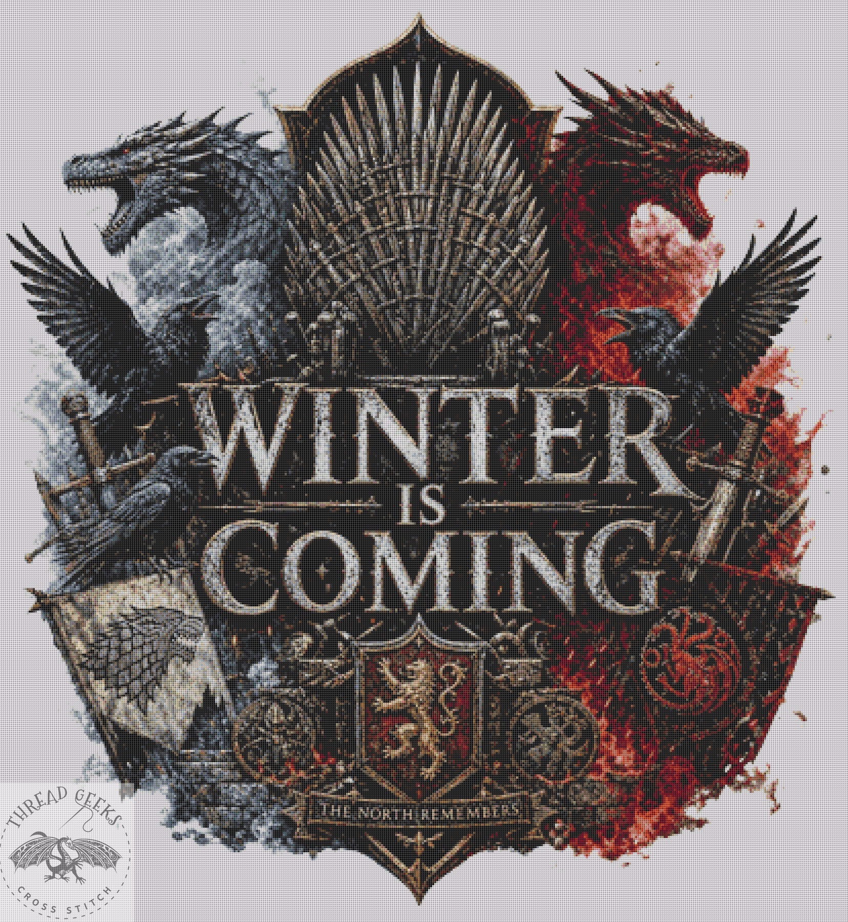Winter is Coming Counted Cross Stitch Kit - Game of Thrones