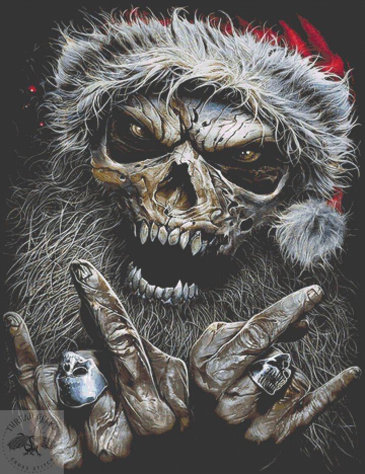 Rock Santa XL Counted Cross Stitch Kit - Christmas - Spiral Direct