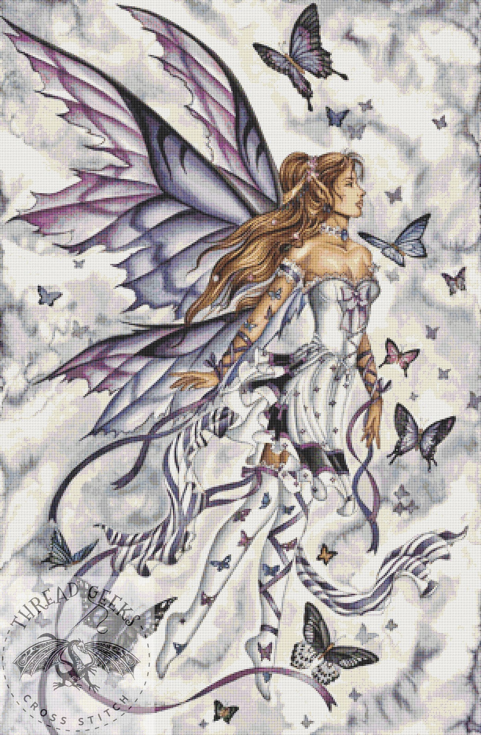 Lavender Serenade Counted Cross Stitch Chart - Nene Thomas