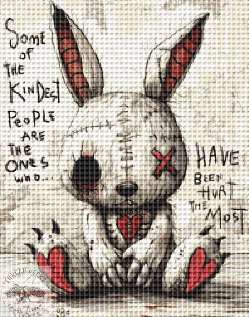 Kindest People Counted Cross Stitch Chart - Gus Fink - Rabbit