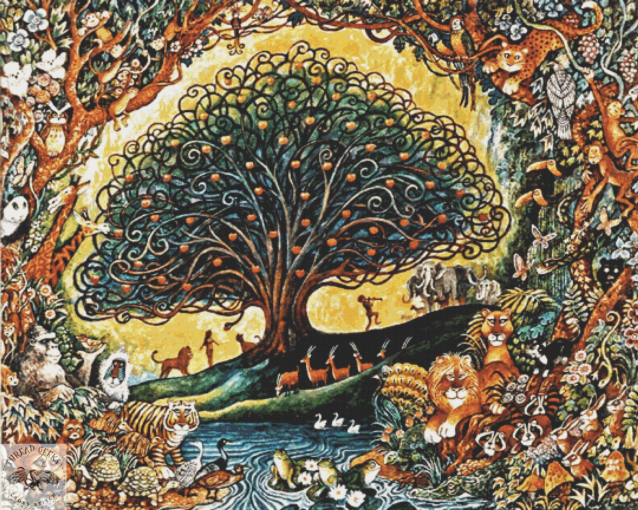 Tree of Knowledge Counted Cross Stitch Chart - Fantasy - Unusual
