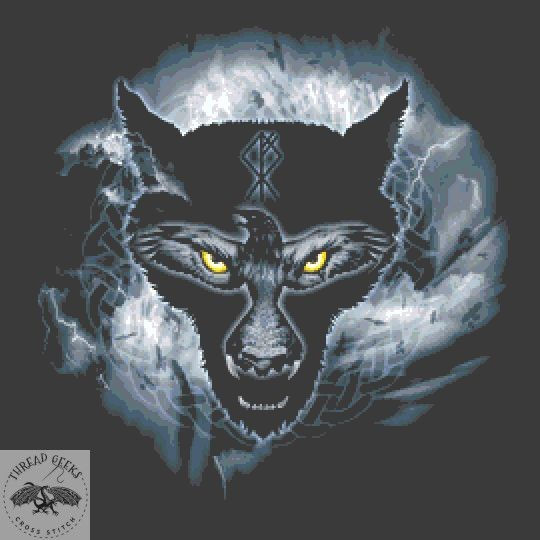 Ravenwulf Counted Cross Stitch Kit - Alchemy England - Wolf - Fantasy