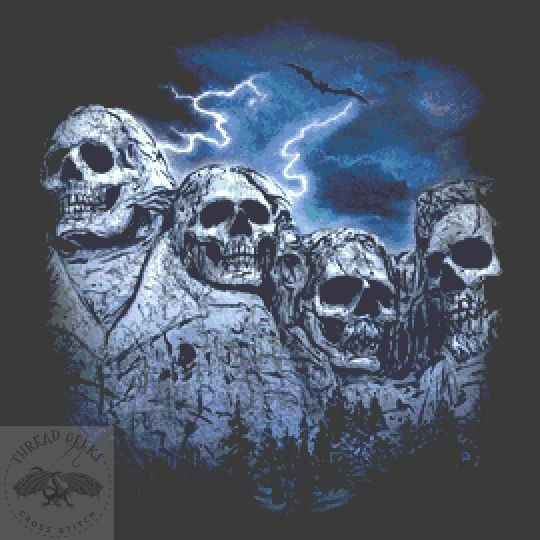 Precedence Of Death Cross Stitch Chart - Alchemy England - President - Mountain