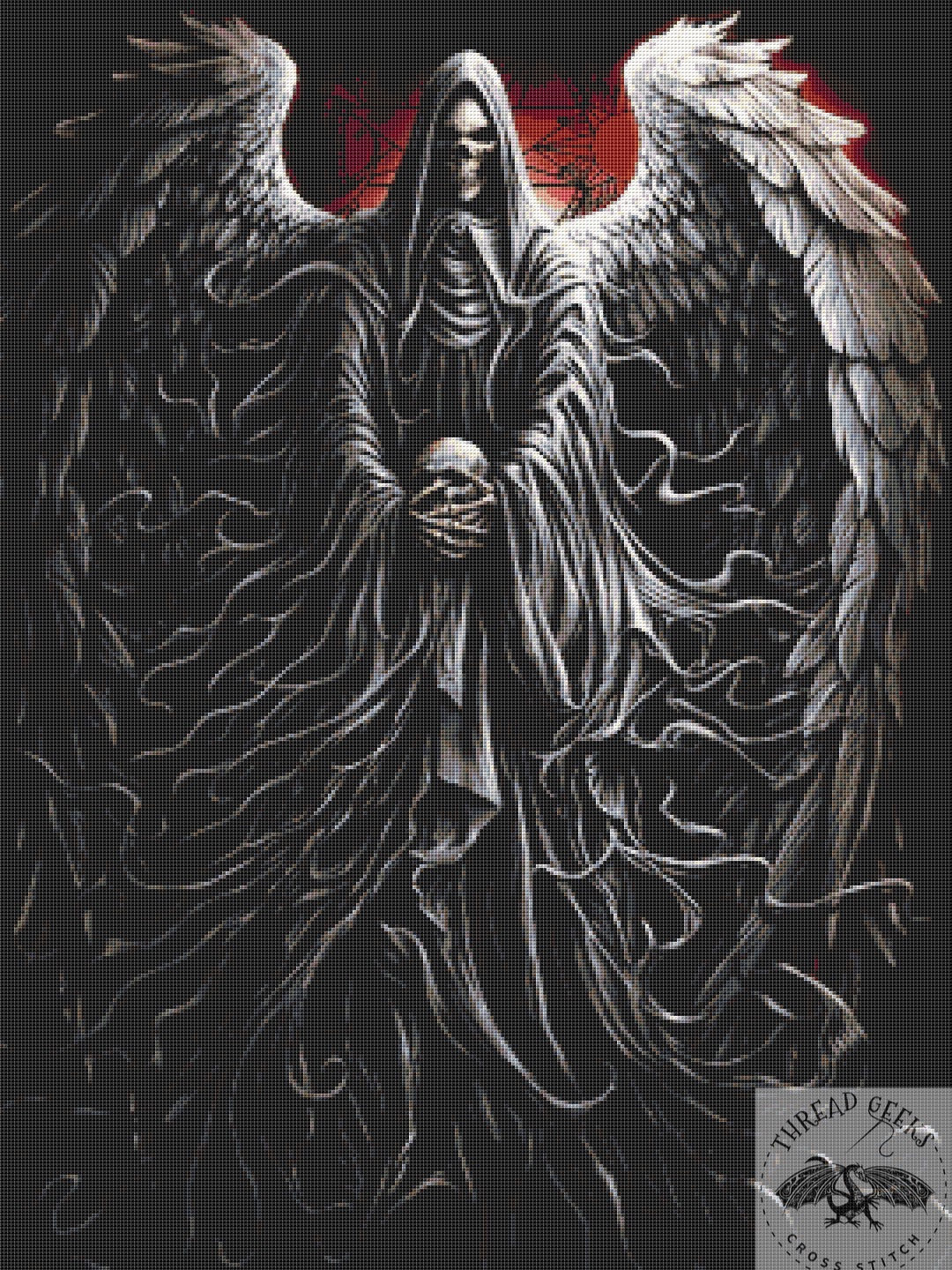 Death Robe Counted Cross Stitch Chart - Unusual Gothic