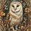 Miniature : Enchanted Owl Counted Cross Stitch Kit - Modern Wildlife DMC
