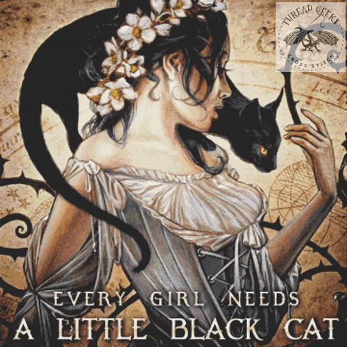 Little Black Cat Counted Cross Stitch Chart Alchemy England Thread Geeks