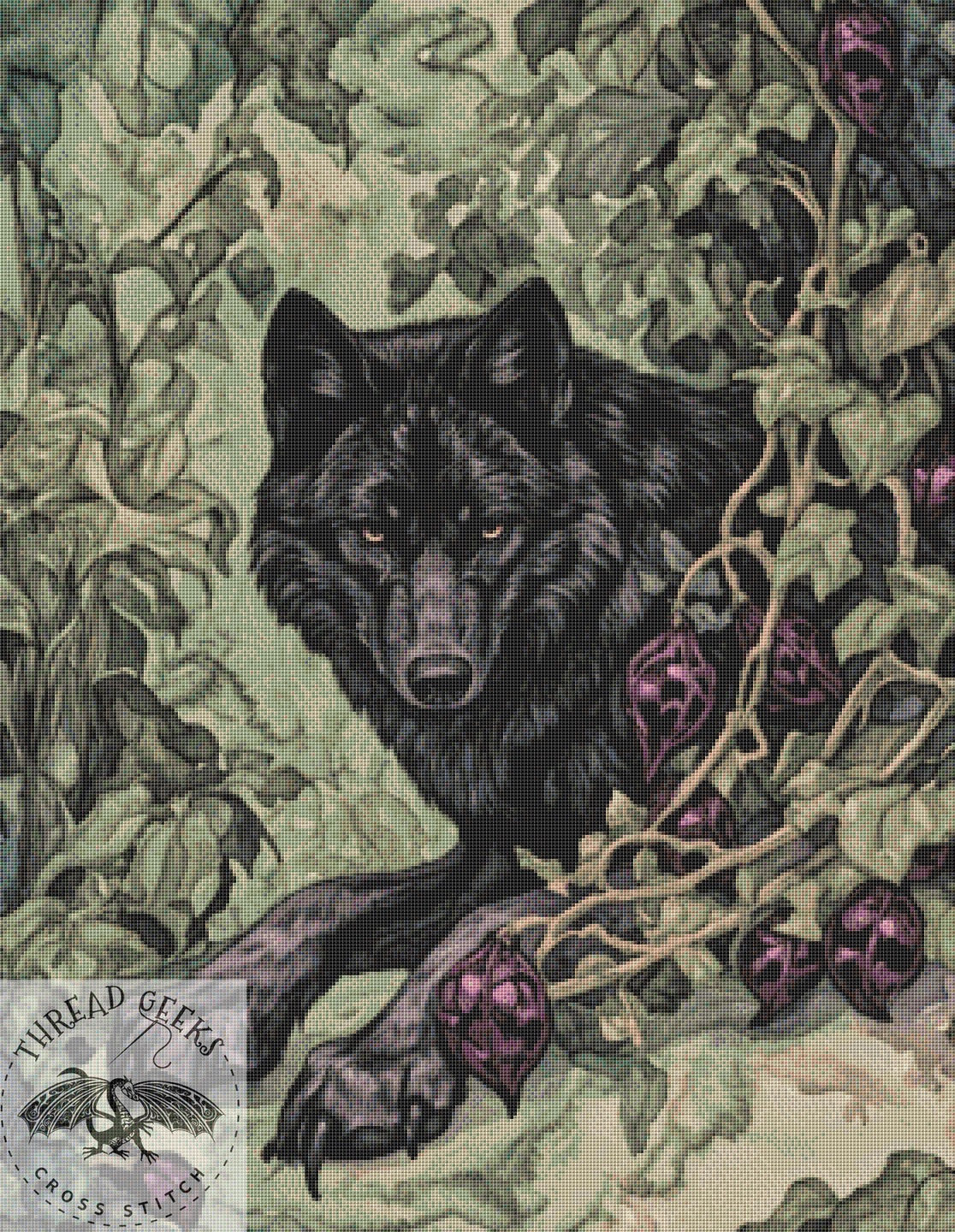 Mystic Wolf Counted Cross Stitch Chart - Wildlife - DMC