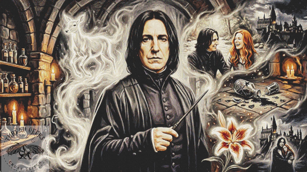 Thumbnail: Your Mothers Eyes Counted Cross Stitch Kit  - Snape - Magic - Wizard