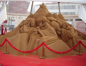 Escultura em areia