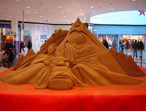 Escultura em areia