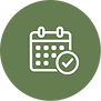 Online booking calendar icon for Las Vegas IV therapy appointments
