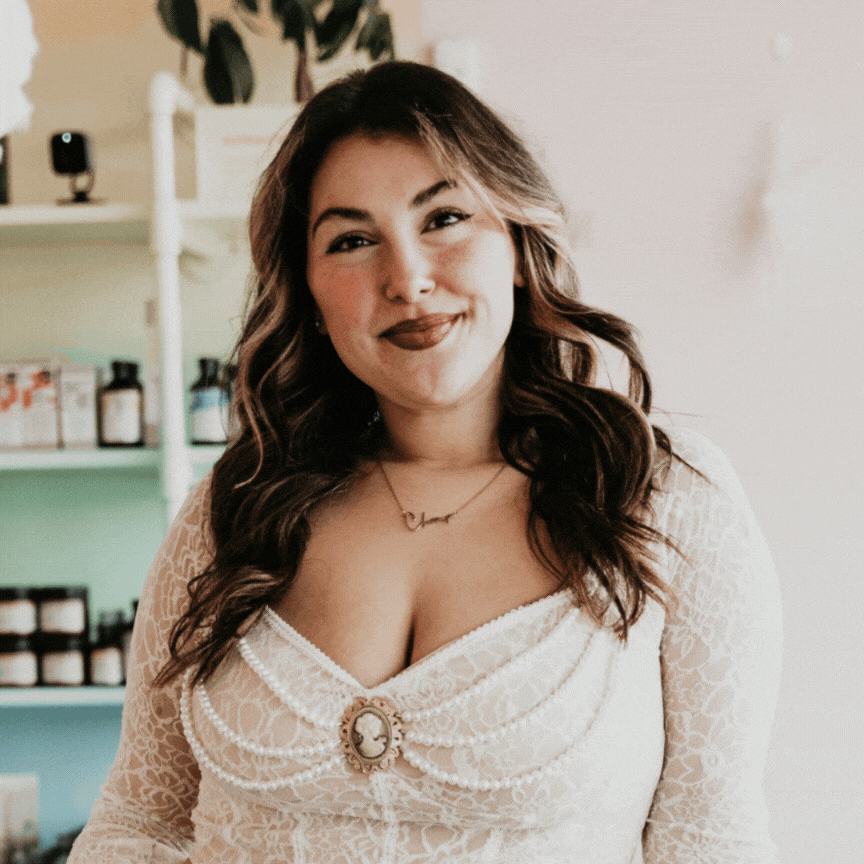 Copper hair color and hair extensions expert Alessa Ferrer at Jovi Salon near Chesapeake