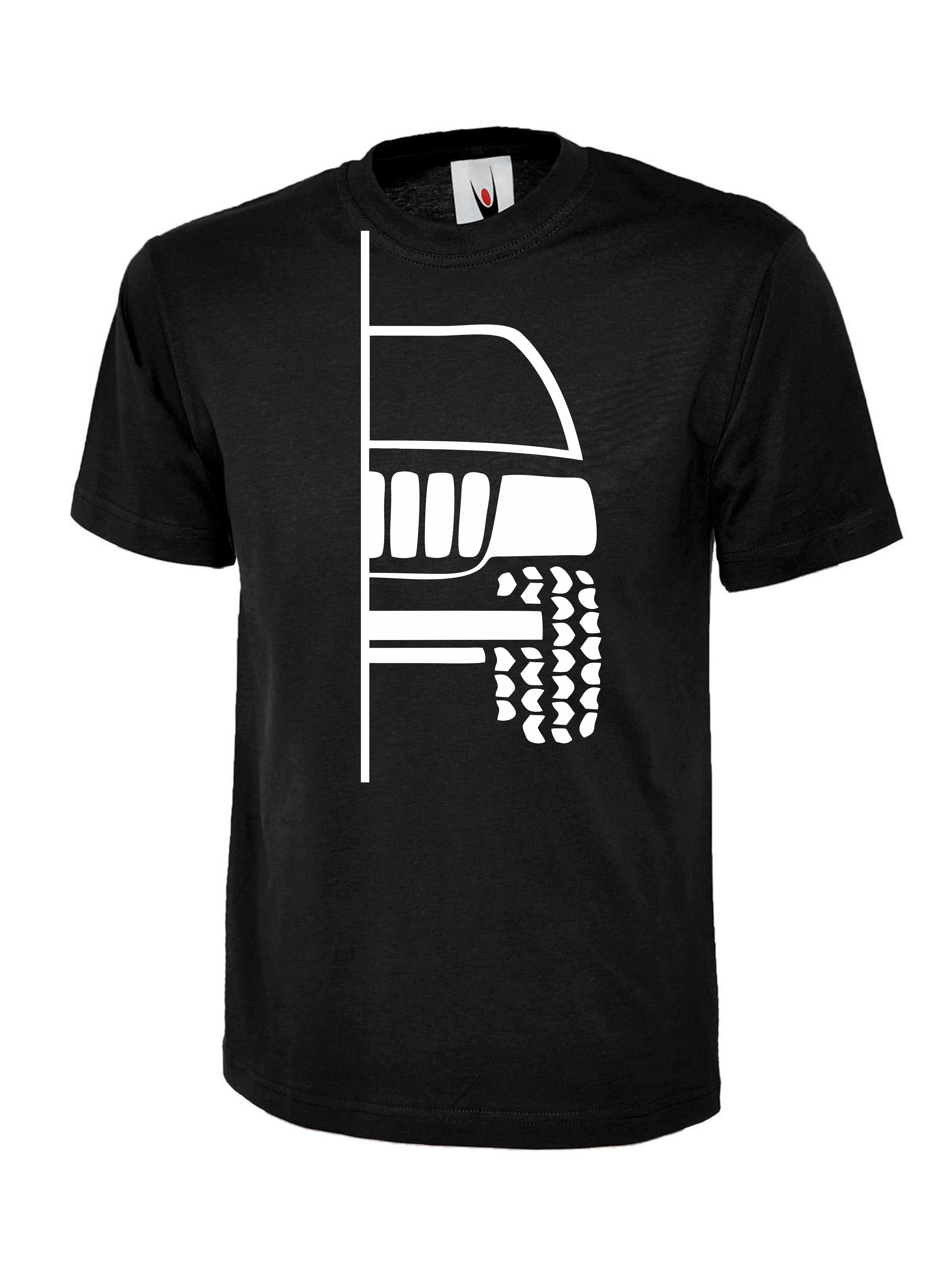 t-shirt off-road WG/WJ v1 - white print