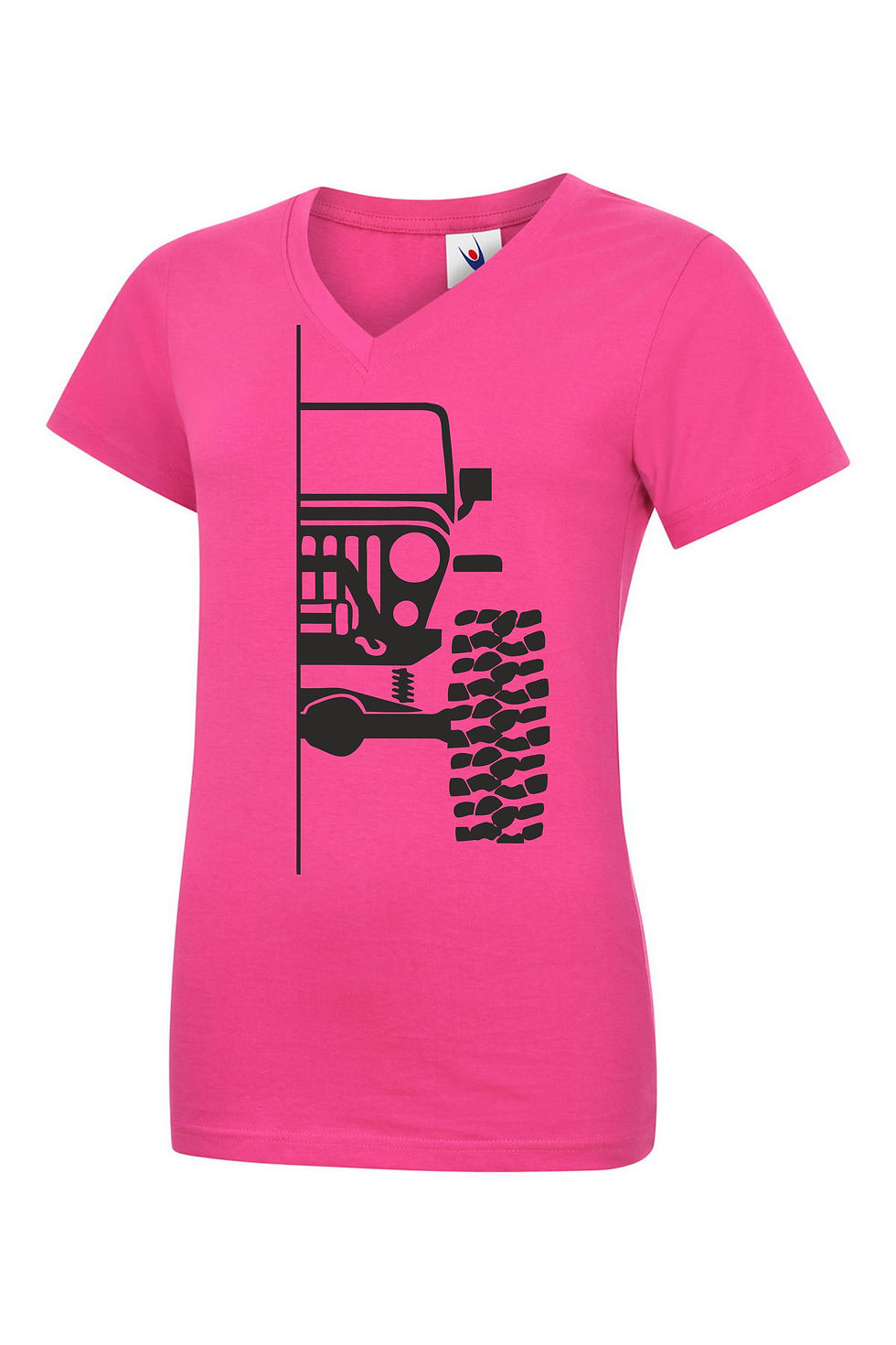 Thumbnail: Ladies t-shirt off-road tj v1 - black print