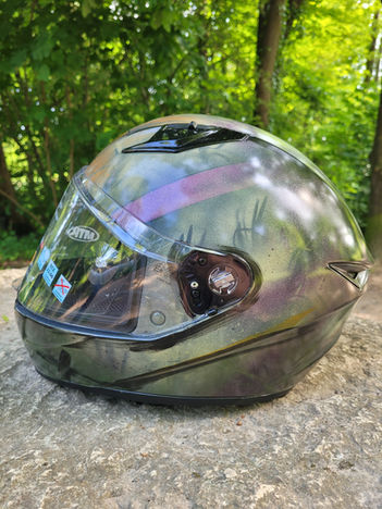 Handmade Helm mit kreativem Motivdesign BBwelt Helmwerk