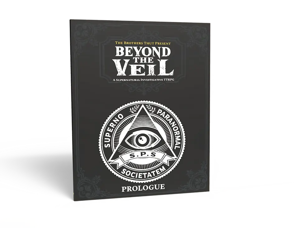 Beyond the Veil Prologue book cover with S.P.S. logo