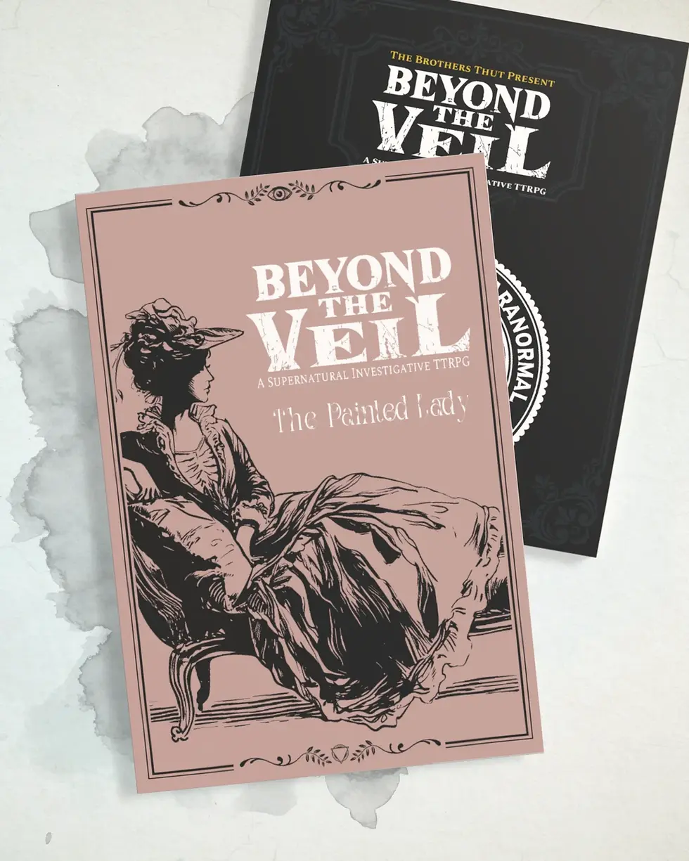 Beyond the Veil: The Painted Lady book cover and folder
