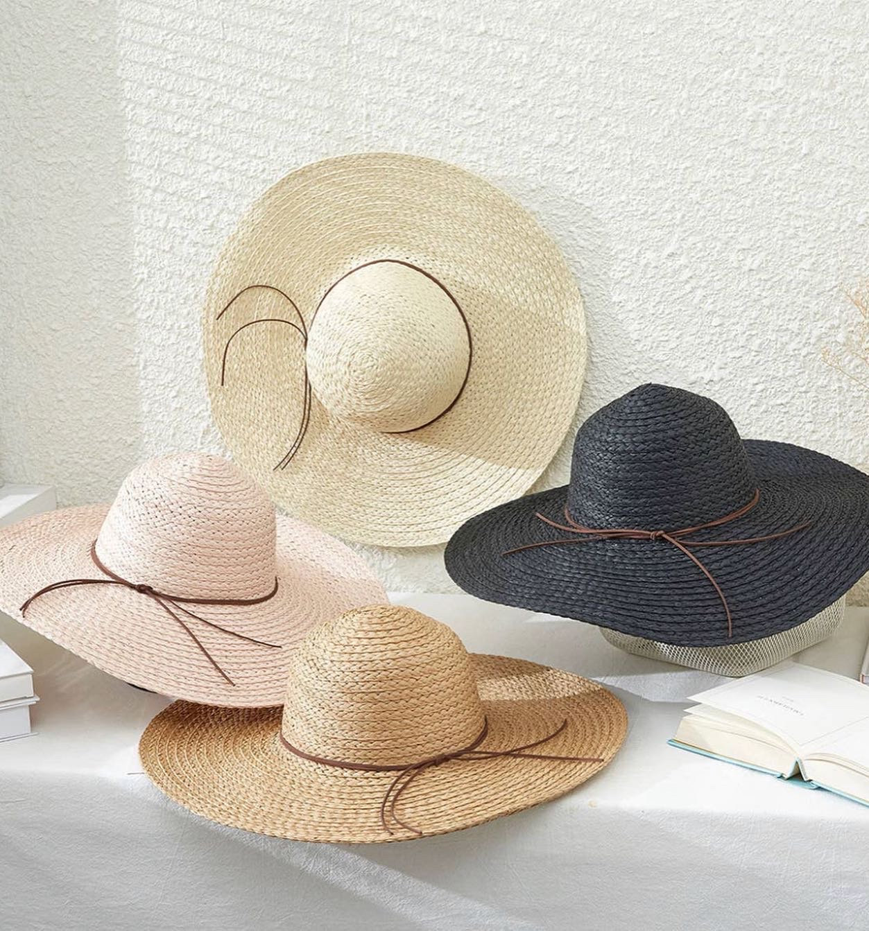 Solid Color Floppy Straw Hat | Queen's 