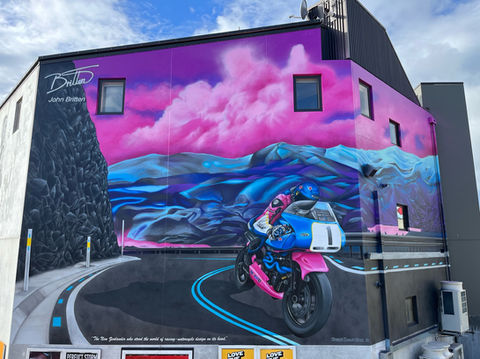 Custom John Britten Mural for Christchurch NZ