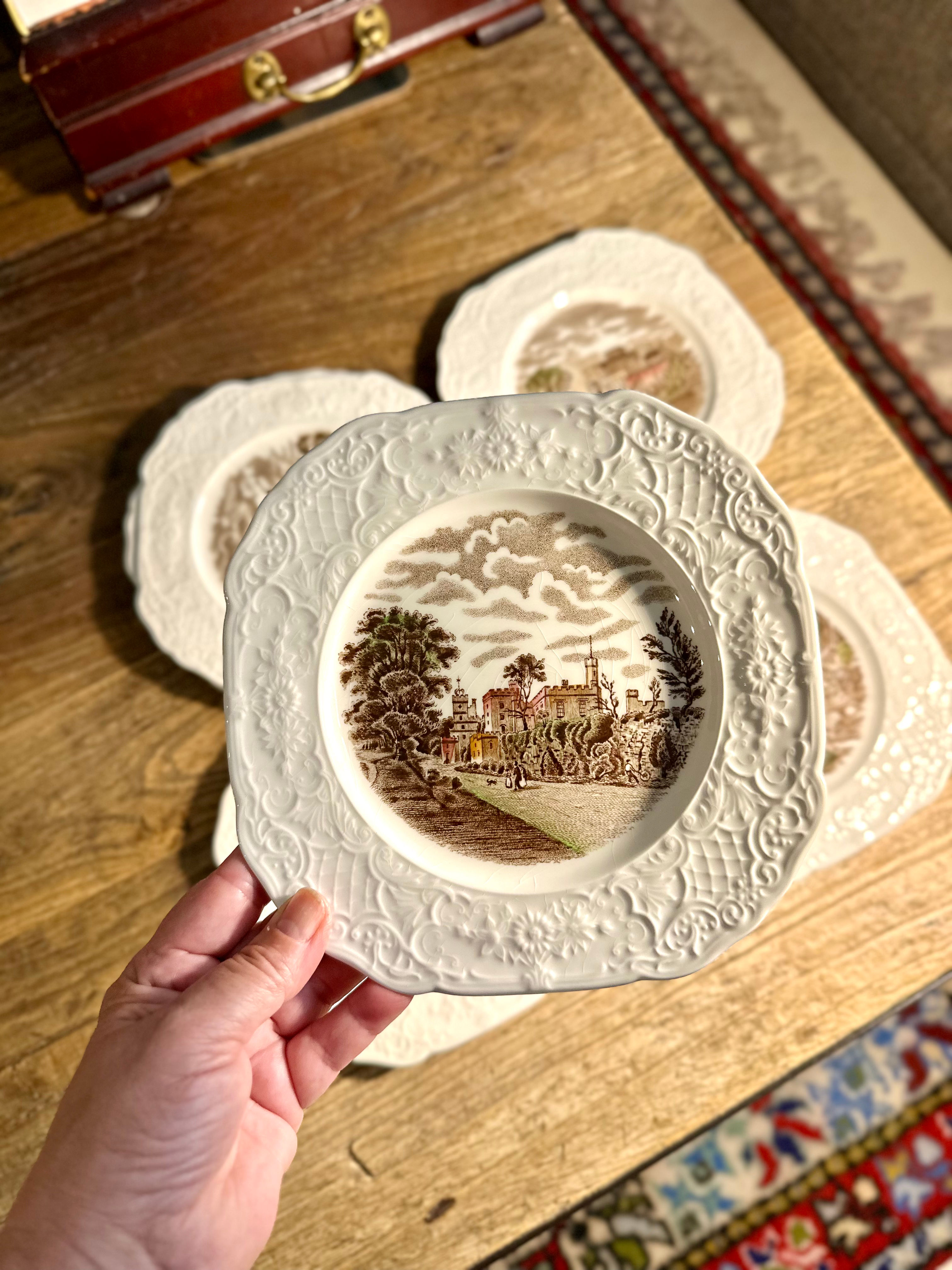 Set 7 Platos postre vintage porcelana Johnson Brothers 20cm