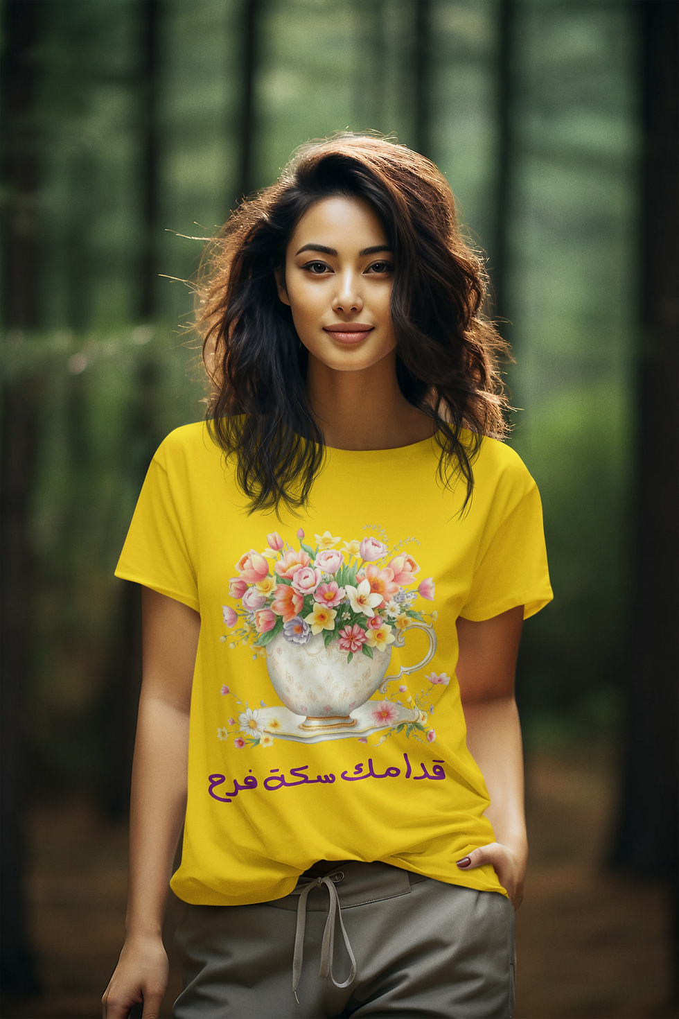 الصورة المصغرة: قدامك سكة فرح Crew Neck Everyday Comfort Tee