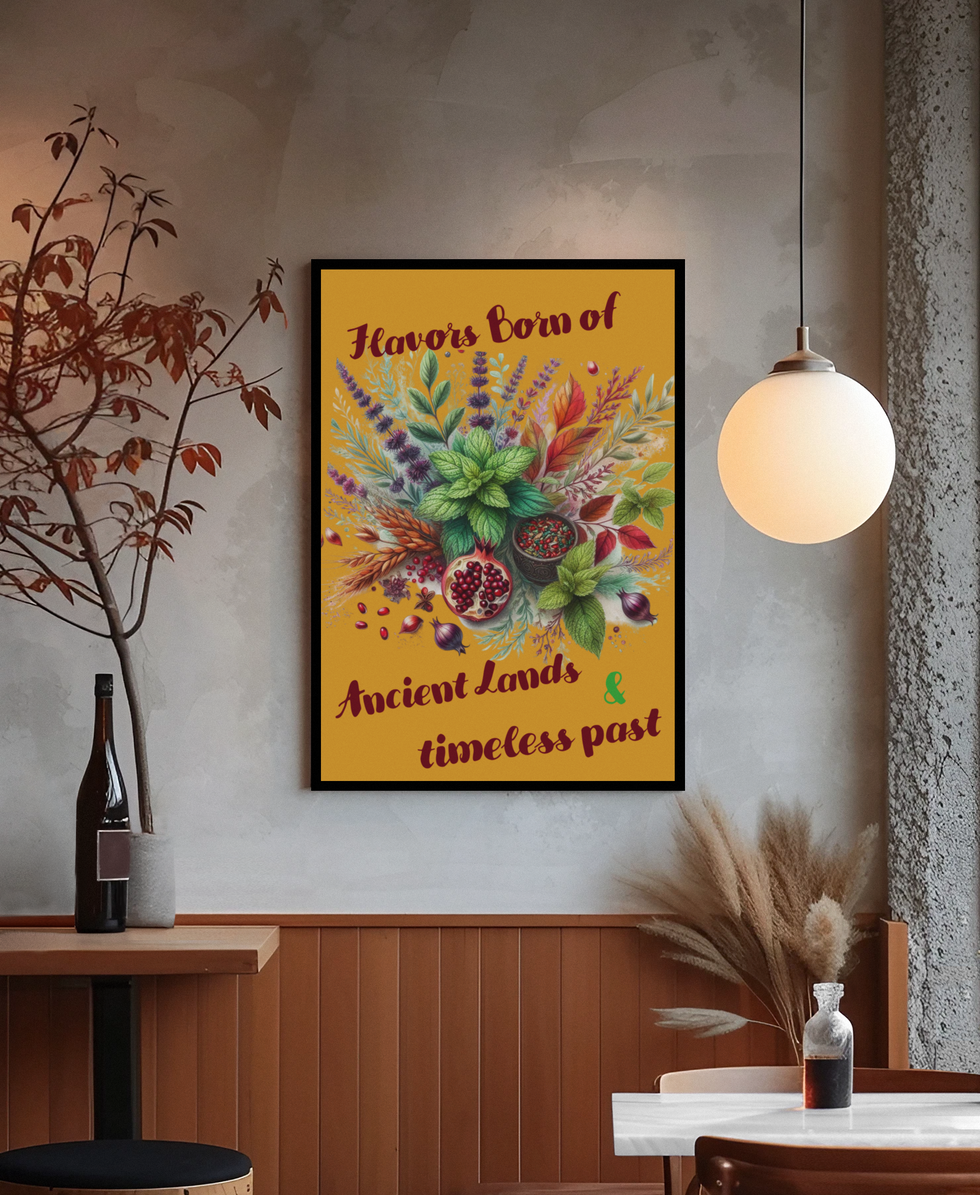 Flavors mockup-of-a-vertical-art-print-placed-in-a-modern-restaurant-m38969