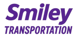 Smiley Transportation Text Logo