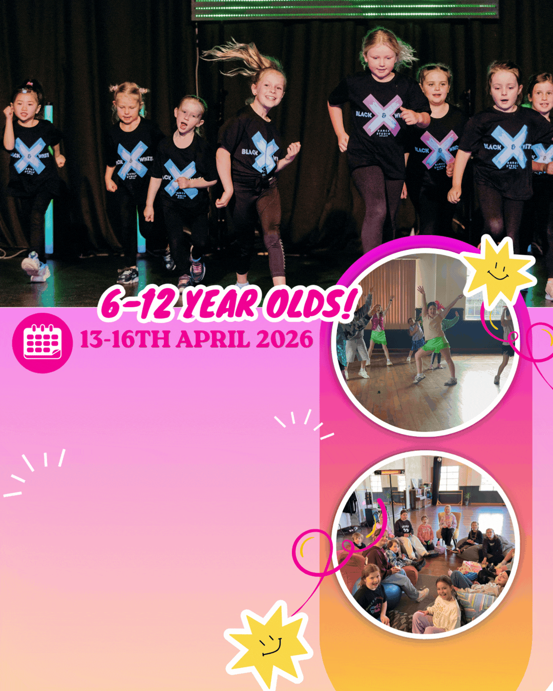 Pink and Yellow Modern Fun Day Camp Instagram Post.gif