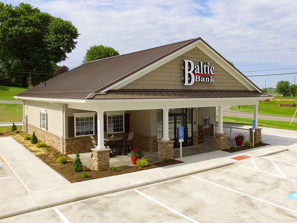 Baltic State Bank's Sugarcreek location building outside