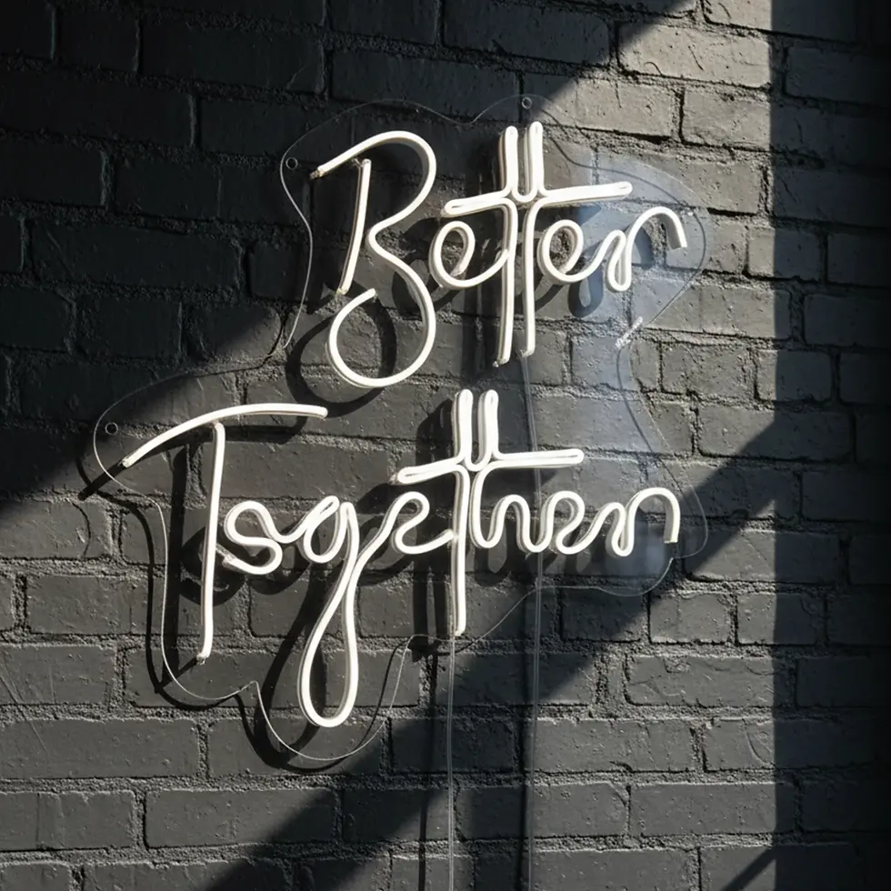 Küçük resim: Better Together Yazılı Neon LED Tabela