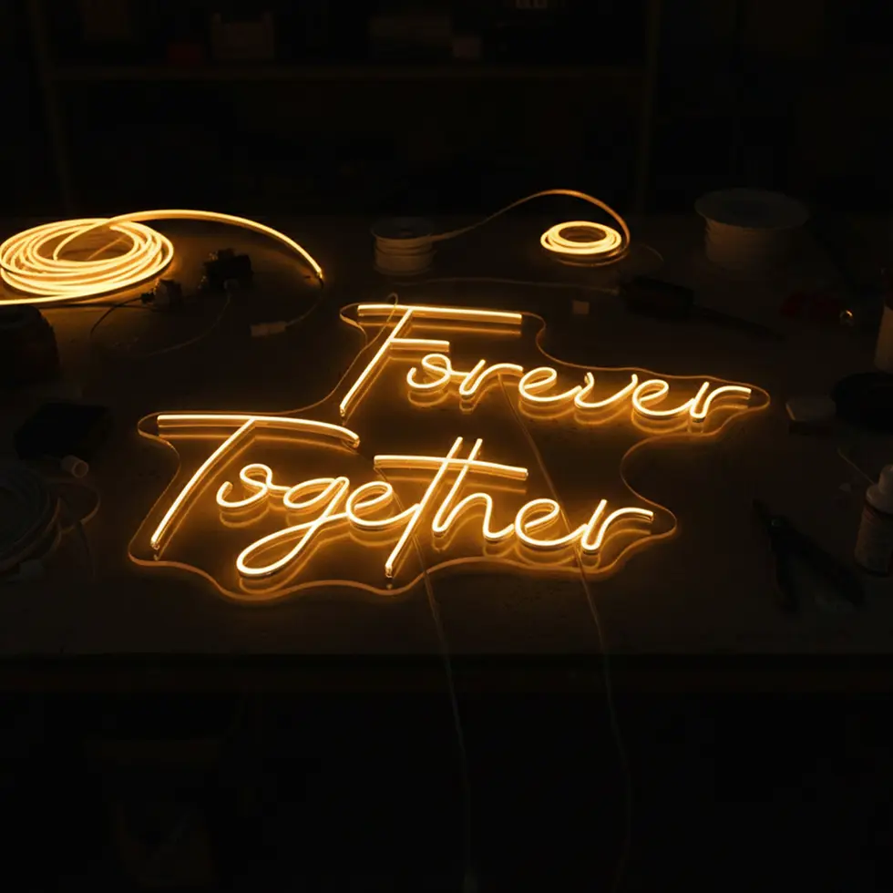 Küçük resim: Forever Together Yazılı Neon LED Tabela