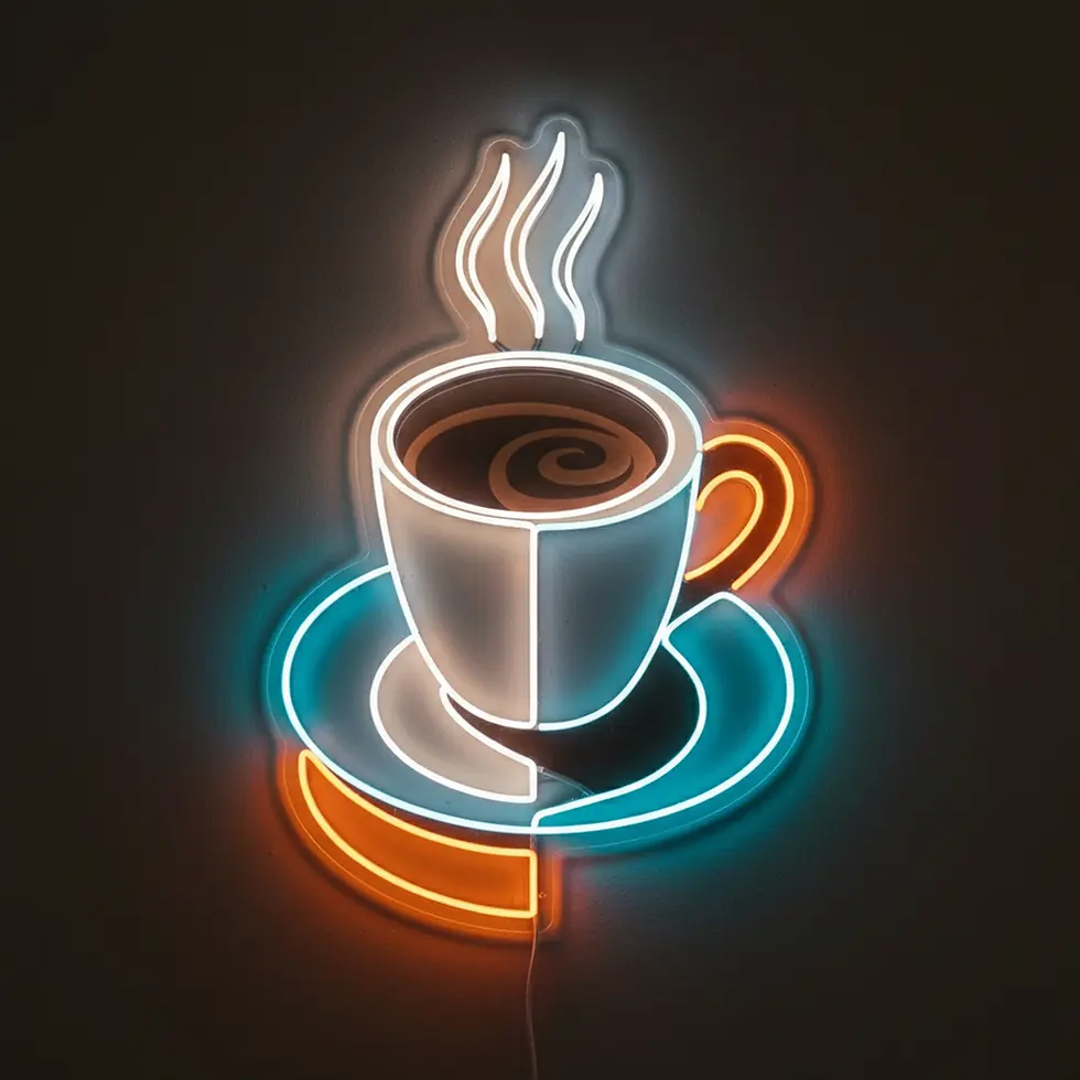 Küçük resim: UV Baskılı Renkli Coffee Kahve Fincanı Neon Tabela – Coffee Yazılı – Cafe Ürünü