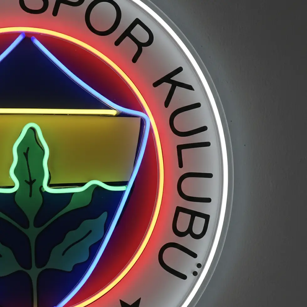 Thumbnail: Fenerbahçe UV Baskılı Yuvarlak Neon Tabela