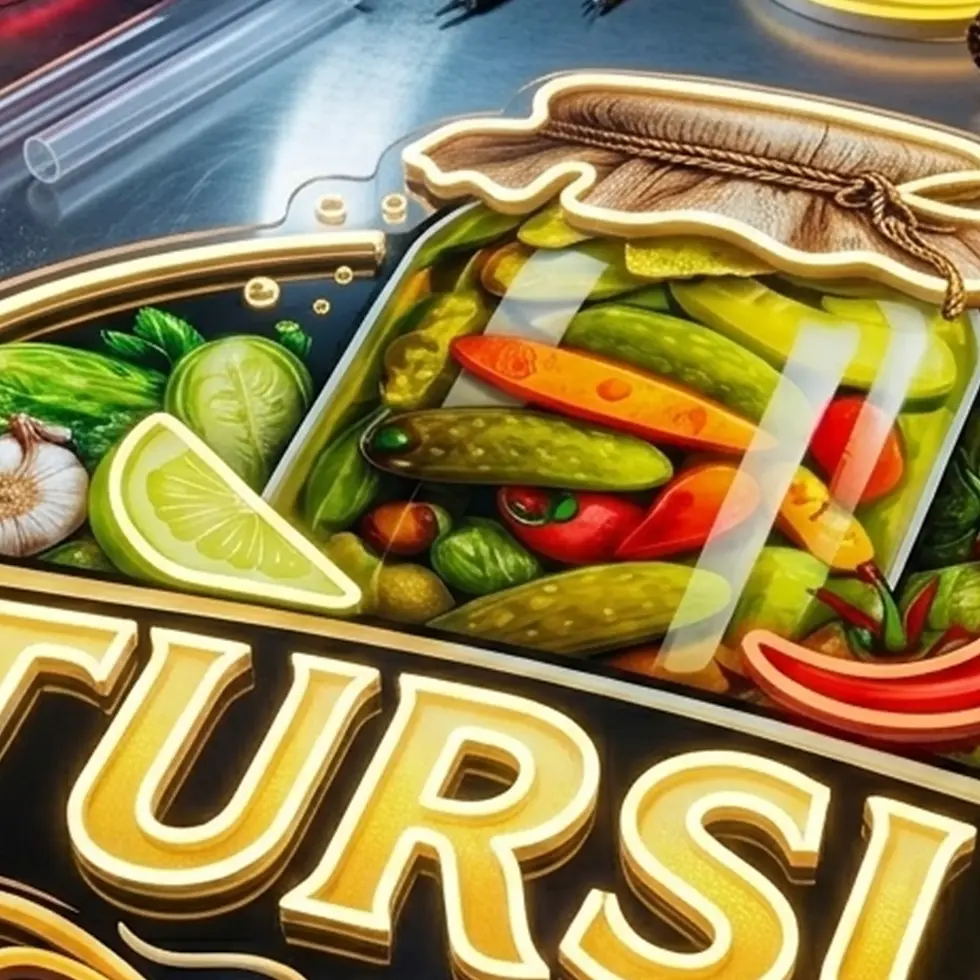 turşu yazılı neon ışıklı led tabela