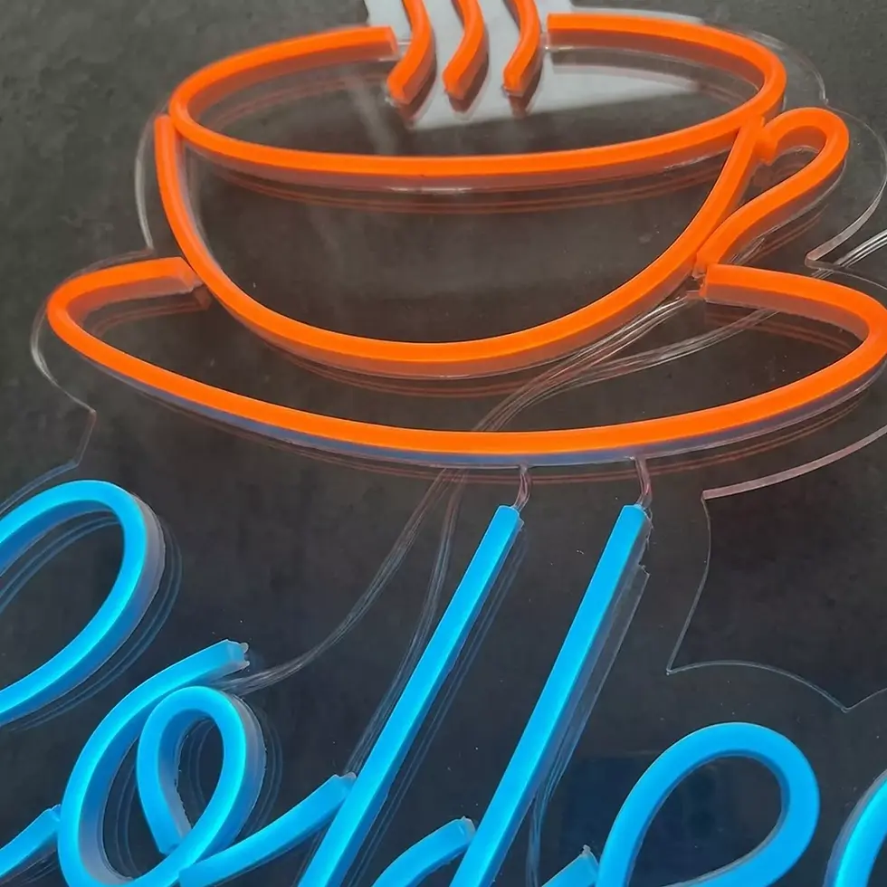 Thumbnail: Coffee Yazılı ve Kahve Fincanlı Cafe Neon Led Tabela