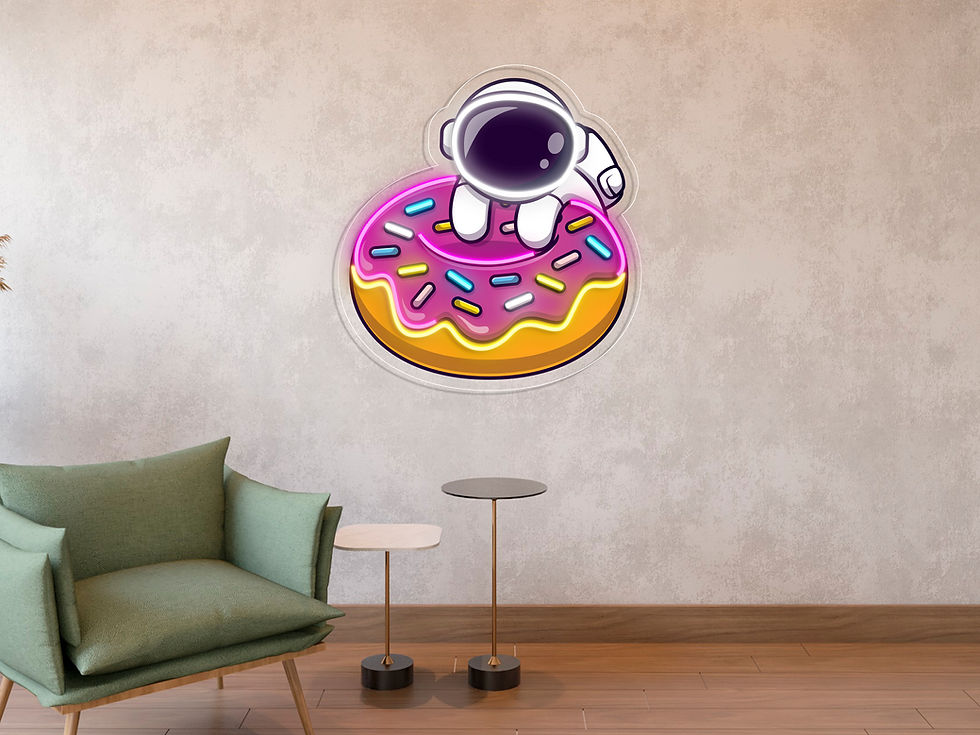 Astronot Donut Neon Tabela