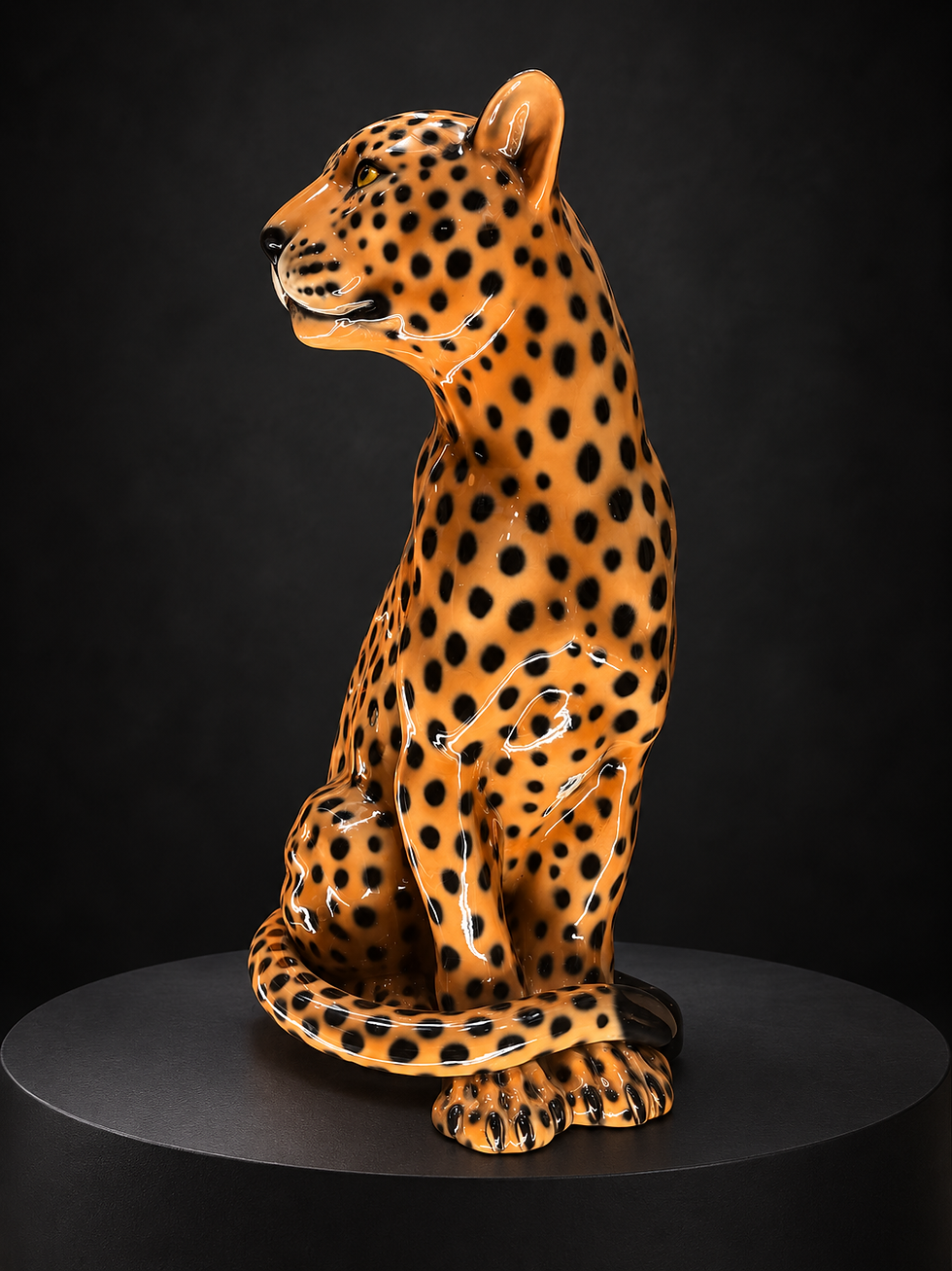 Miniature : Statue Léopard céramique - Boutique décoration Lyon - Idée cadeau