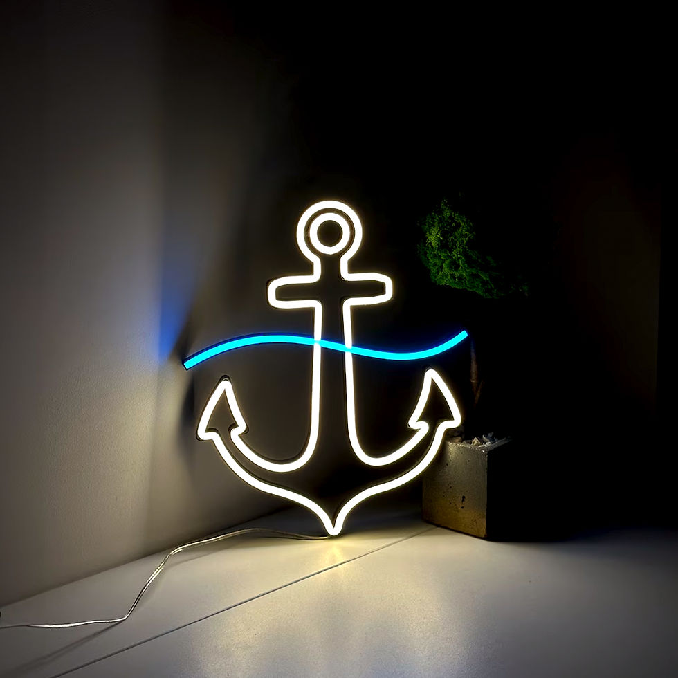 Çapa Denizci Neon Tabela