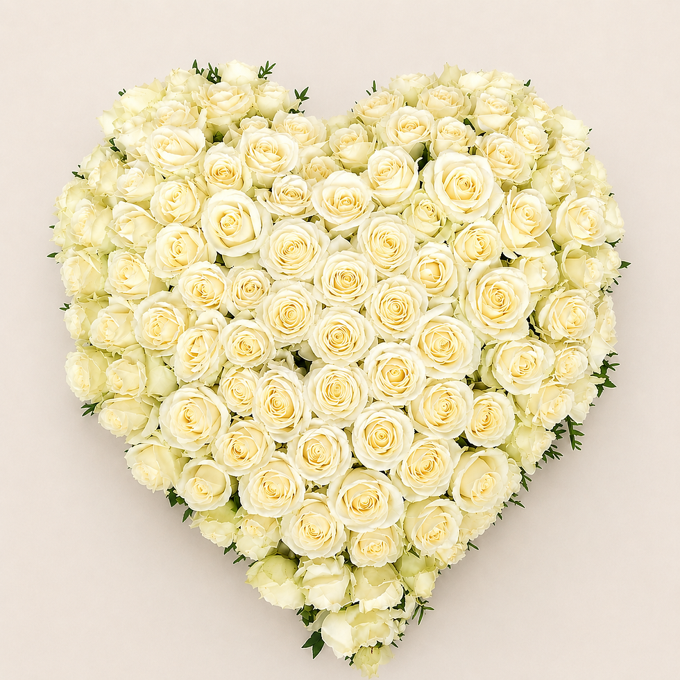 Miniature : cœur de fleurs sur mesure - coeur de roses - fleuriste lyon