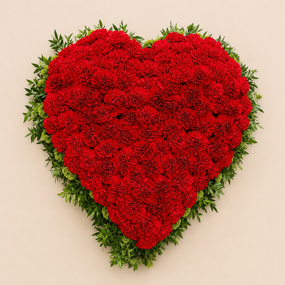 Miniature : Cœur de fleurs - Oeillets