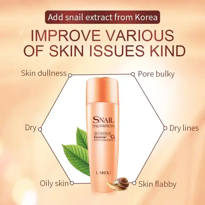 Thumbnail: Natural Snail Skin Care Product Set Anti-Aging Wrinkle Luxury Skincare Packaging