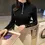Thumbnail: Knitwear Stand Collar Button Decor Pullover Slim Base Tops Long Sleeve Spring Au