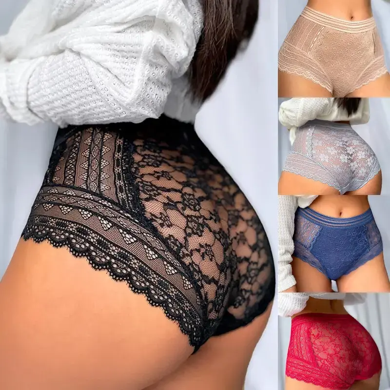 Thumbnail: Sexy Lace Lingerie Women Wear Underwear Panty Red Panties Cotton