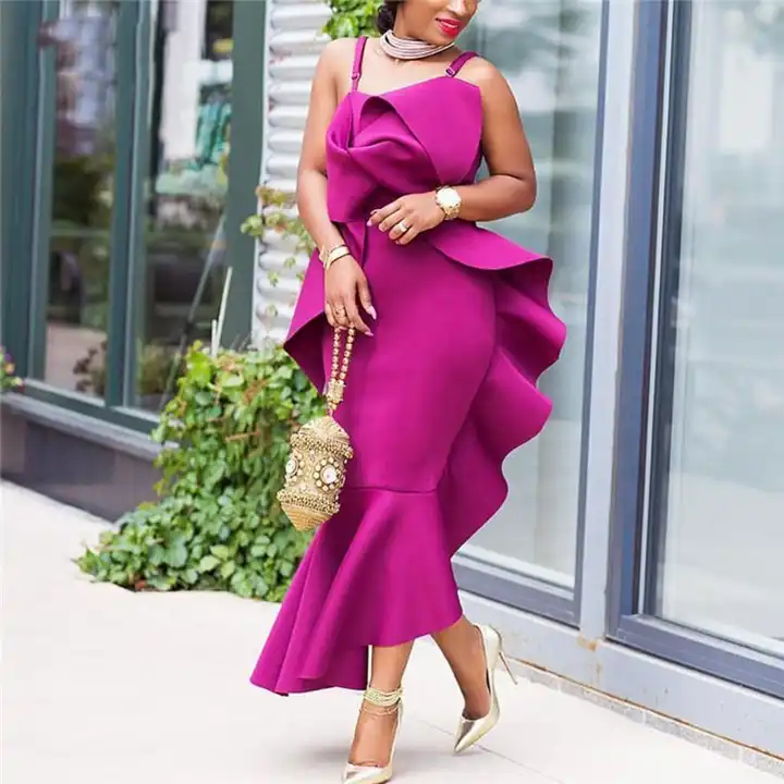 Sexy top ruffle dress